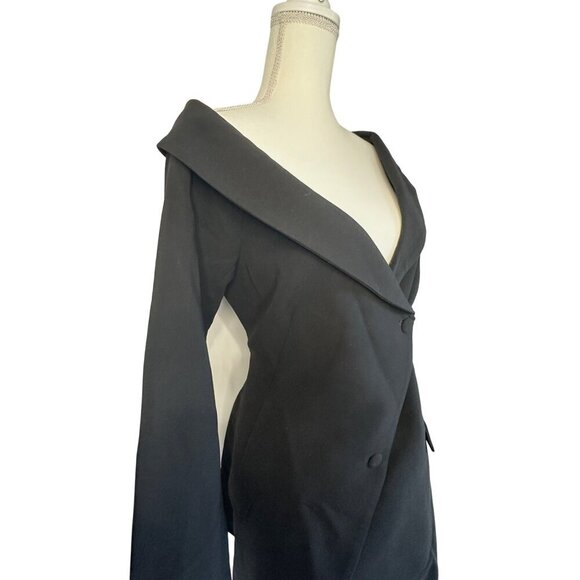Atoir The Gisele Blazer Dress in Black Large New Womens Jacket Mini Cocktail - Picture 5 of 15